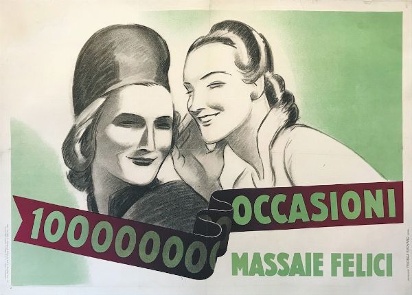LA RINASCENTE / 1000000 OCCASIONI, MASSAIE FELICI  - Auction Vintage Posters - Digital Auctions