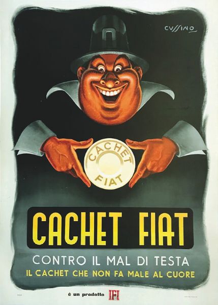 CACHET FIAT CONTRO IL MAL DI TESTA&  - Auction Vintage Posters - Digital Auctions