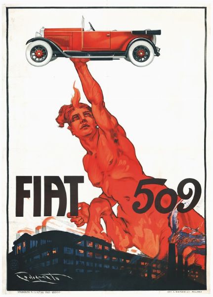 FIAT 509  - Auction Vintage Posters - Digital Auctions
