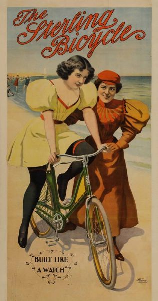 THE STERLING BICYCLE  BUILT LIKE A WATCH  - Auction Vintage Posters - Digital Auctions