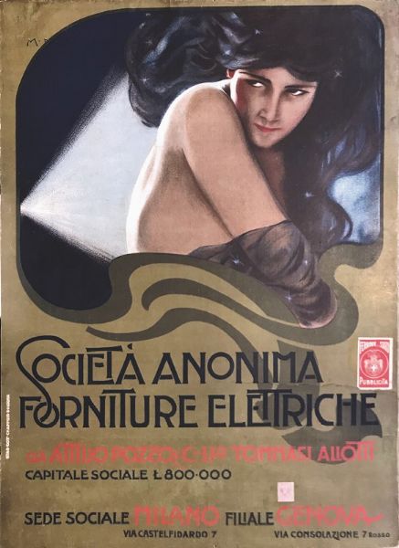SOCIETA  ANONIMA FORNITURE ELETTRICHE  - Auction Vintage Posters - Digital Auctions