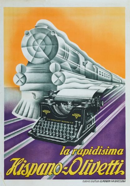 LA RAPIDISSIMA HISPANO-OLIVETTI  - Auction Vintage Posters - Digital Auctions