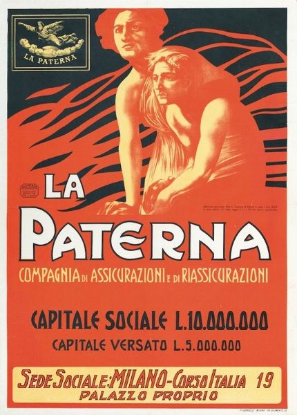 LA PATERNA   COMPAGNIA DI ASSICURAZIONI   MILANO  - Auction Vintage Posters - Digital Auctions