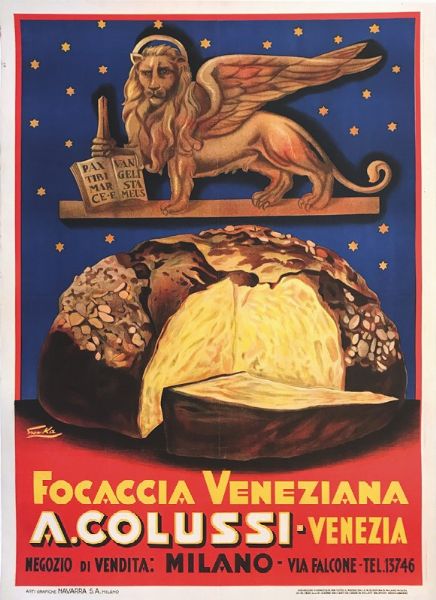 FOCACCIA VENEZIANA COLUSSI  - Auction Vintage Posters - Digital Auctions