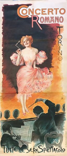 CONCERTO ROMANO, TUTTE LE SERE SPETTACOLO  - Auction Vintage Posters - Digital Auctions