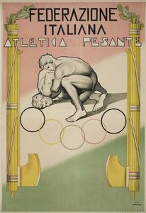 FEDERAZIONE ITALIANA ATLETICA PESANTE / REALE FEDERAZIONE DI CANOTTAGGIO &  GRAN PREMIO DEI GIOVANI&  VENEZIA  - Auction Vintage Posters - Digital Auctions