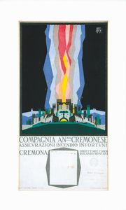 COMPAGNIA AN.MA CREMONESE   ASSICURAZIONI INCENDIO INFORTUNI  - Auction Vintage Posters - Digital Auctions