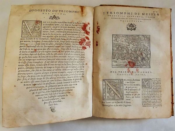 [Il Petrarcha con L'Espositione d'Alessandro Vellutello]  - Auction Old books - Digital Auctions