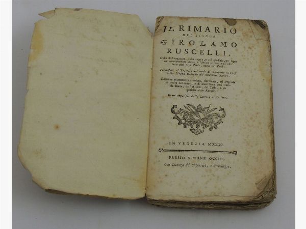 Il Rimario del Signor Girolamo Ruscelli  - Auction Old books - Digital Auctions