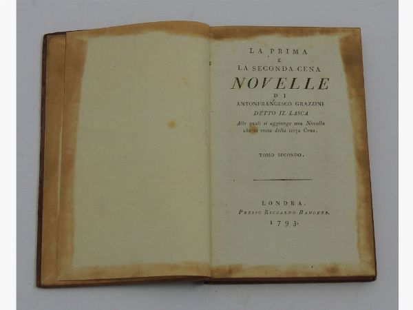 La prima e la seconda Cena: Novelle  - Auction Old books - Digital Auctions