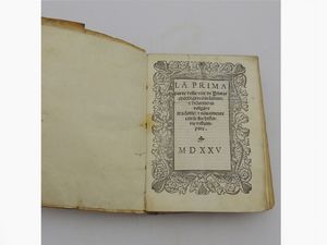 La prima (-seconda & vltima) parte delle vite di Plutarcho  - Auction Old books - Digital Auctions