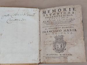 Memorie istoriche della citta di Pisa  - Auction Old books - Digital Auctions
