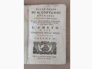 Delle opere di M. Giovanni Boccacci cittadino fiorentino  - Auction Old books - Digital Auctions