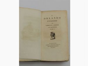 L'Orlando Furioso  - Auction Old books - Digital Auctions