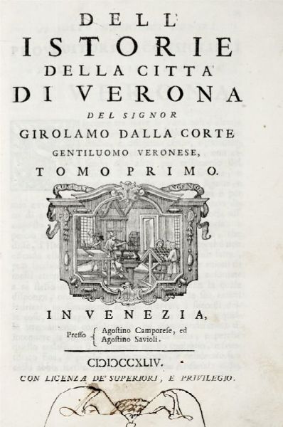Dell'istorie della citt di Verona [...] tomo primo (-terzo).  - Auction Graphics & Books - Digital Auctions