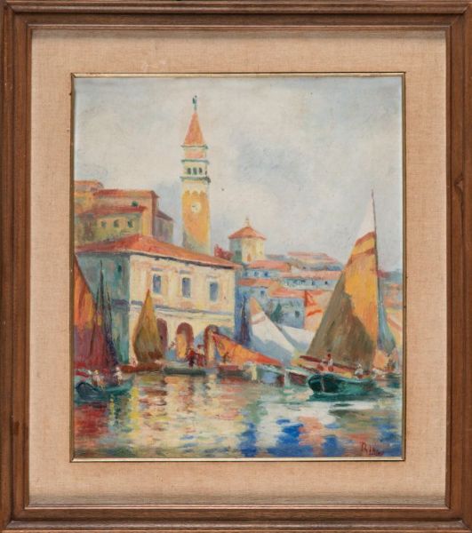 Angolo del porto di Pirano.  - Auction Graphics & Books - Digital Auctions