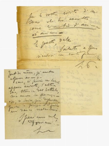 2 lettere autografe inviate a Gertrude von Huegelal.  - Auction Graphics & Books - Digital Auctions