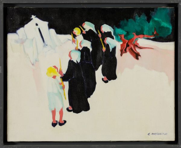 Oranti a Lu Crocifisso de Le donne di Maruggio, 1982  - Auction Modern and Contemporary Art | Cambi Time - Digital Auctions