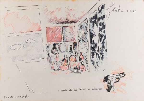 1 studio da Las Meninas di Velazques, 1972  - Auction Modern and Contemporary Art | Cambi Time - Digital Auctions