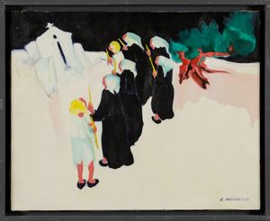 Oranti a Lu Crocifisso de Le donne di Maruggio, 1982  - Auction Modern and Contemporary Art | Cambi Time - Digital Auctions