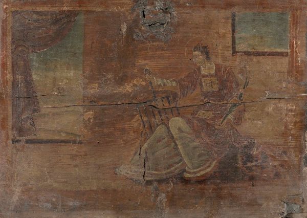Formella in legno raffigurante San Lorenzo con la graticola  - Asta Dipinti Antichi | Cambi Time - Digital Auctions