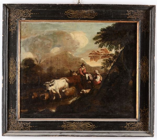 Paesaggio con pastori e armenti  - Auction Old Masters | Cambi Time - Digital Auctions