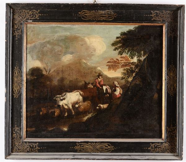 Paesaggio con pastori e armenti  - Auction Old Masters | Cambi Time - Digital Auctions