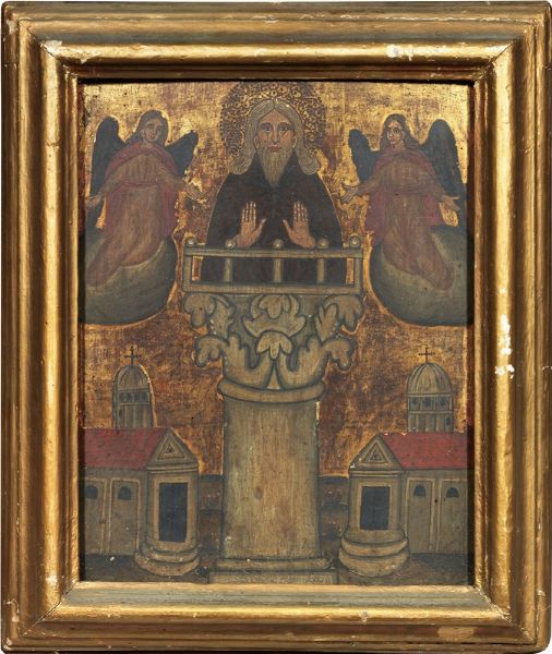 Santo Eremita tra due Angeli  - Auction Important Old Masters Paintings - Digital Auctions