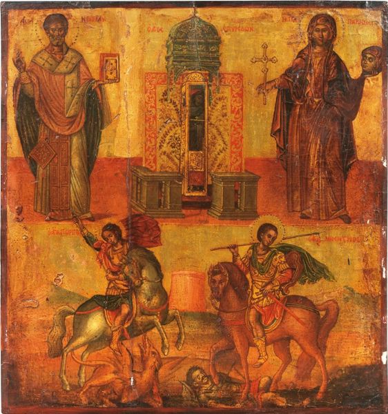 San Nicola, San Giorgio, San Michele e Santa  - Auction Important Old Masters Paintings - Digital Auctions