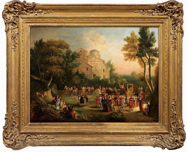 Paesaggio con festa campestre e architettura  - Auction Important Old Masters Paintings - Digital Auctions