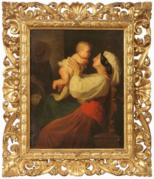 Contadina con bambino  - Auction Important Old Masters Paintings - Digital Auctions