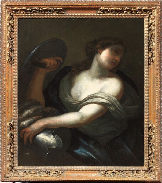 Figura allegorica femminile con elmo e scudo  - Auction Important Old Masters Paintings - Digital Auctions