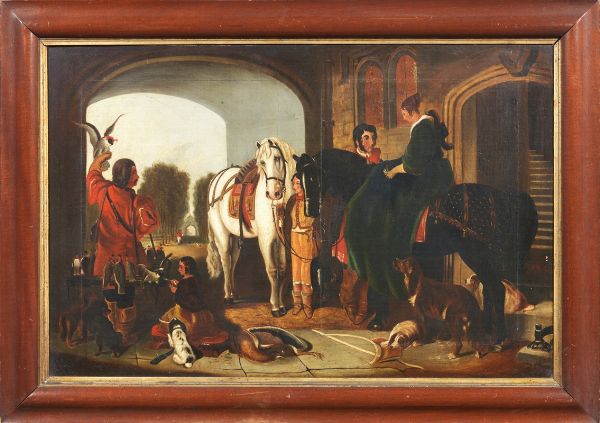 Preparativi per la caccia al falco (Falconeria)  - Auction Important Old Masters Paintings - Digital Auctions
