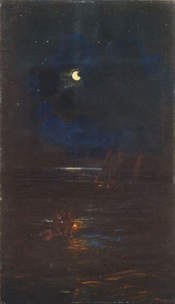 Notte in riviera  - Asta Dipinti e Sculture del XIX e XX secolo - Digital Auctions