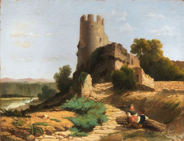 Paesaggio con rovine  - Auction XIX and XX Century Paintings and Sculptures - Digital Auctions