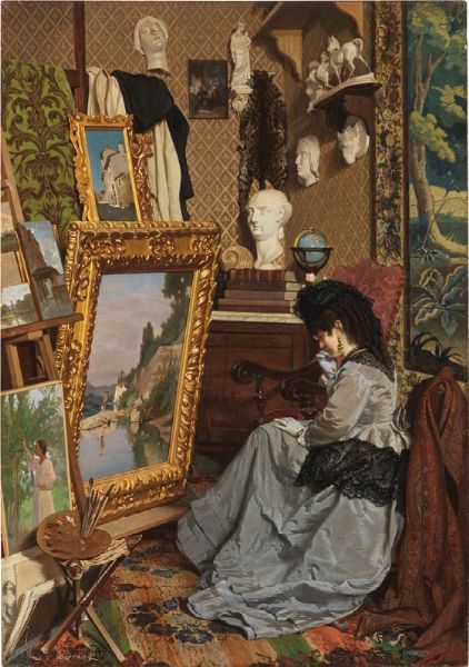 Una visita al mio studio (In attesa del pittore)  - Asta Dipinti e Sculture del XIX e XX secolo - Digital Auctions