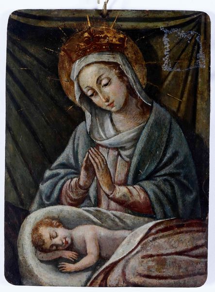Scuola del XVIII secolo Madonna con Bambino  - Auction Old Masters - Digital Auctions