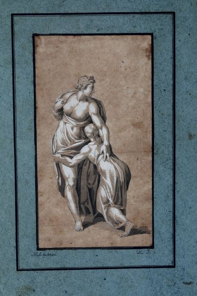 Scuola neoclassica dell'inizio del XIX secolo Allegoria della Carit  - Auction Old Masters - Digital Auctions