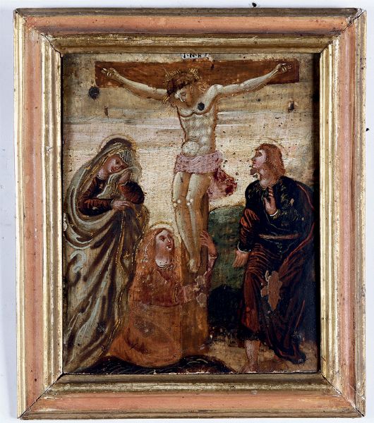 Scuola veneto-cretese del XVII secolo La Crocifissione  - Auction Old Masters - Digital Auctions