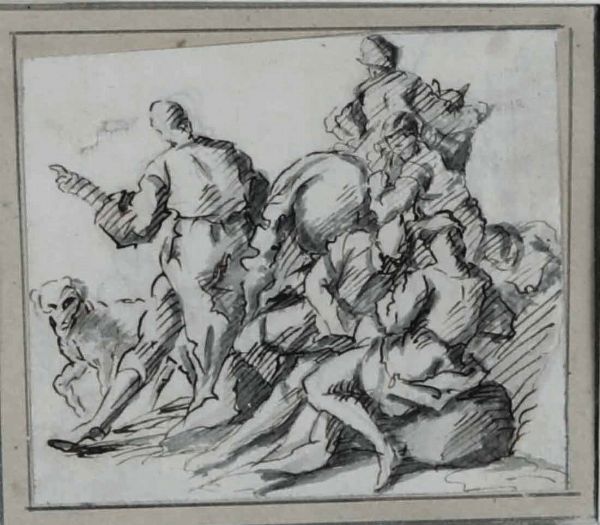 Scuola italiana del XVIII secolo Figure di cacciatori con cane  - Auction Old Masters - Digital Auctions