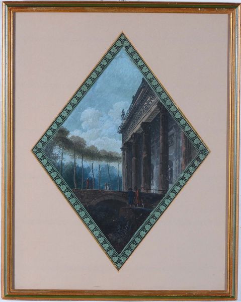 Scuola della fine del XVIII secolo Viandanti con rovine classiche  - Auction Old Masters - Digital Auctions