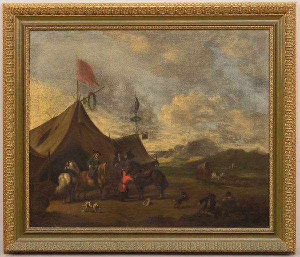 Artista fiammingo attivo in Italia nel XVII secolo Accampamento militare  - Auction Old Masters - Digital Auctions