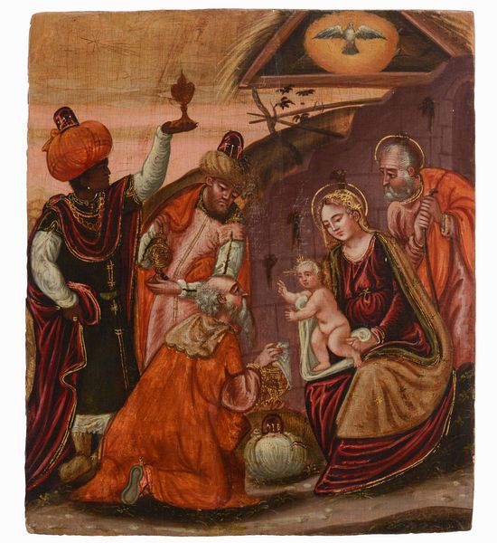 Scuola Veneto-Cretese del XVII secolo Adorazione dei Magi  - Auction Old Masters - Digital Auctions