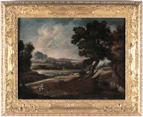 Scuola del XVIII secolo Paesaggi con contadini e pastori  - Auction Old Masters - Digital Auctions