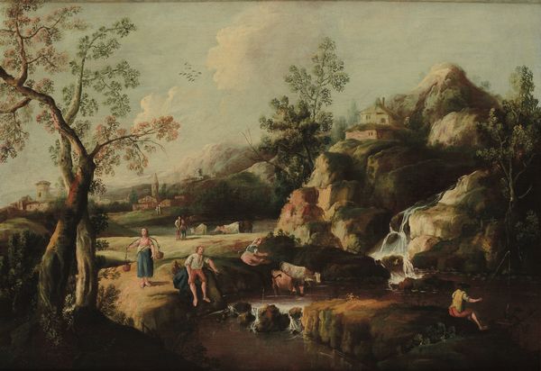 Scuola veneta del XVIII secolo Paesaggi con figure e architetture  - Auction Old Masters - Digital Auctions