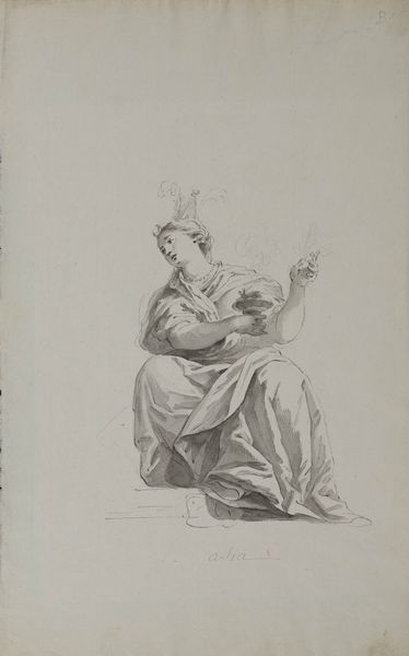 Scuola francese del XVIII secolo Figura femminile seduta  - Auction Old Masters - Digital Auctions