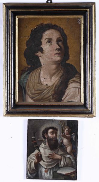 Scuola italiana del XVII secolo Ritratti di Santi  - Asta Dipinti Antichi | Cambi Time - Digital Auctions