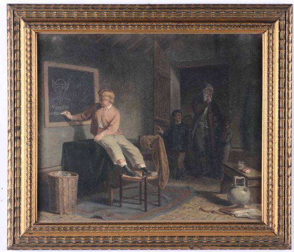 Anonimo del XIX secolo Fanciullo alla lavagna  - Auction Old Masters - Digital Auctions