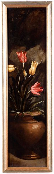 Scuola del XVIII secolo Natura morta con vaso di fiori  - Auction Old Masters - Digital Auctions