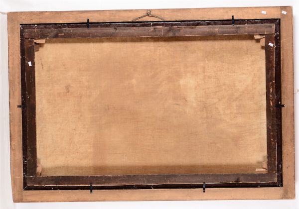 Scuola laziale del XVIII secolo Paesaggio con viandanti  - Auction Old Masters - Digital Auctions
